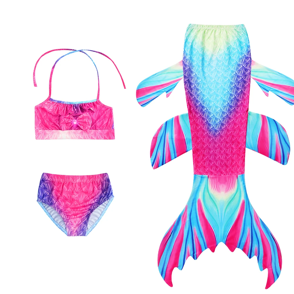 2019 новое летнее платье принцессы с хвостом русалки для девочек комплект бикини