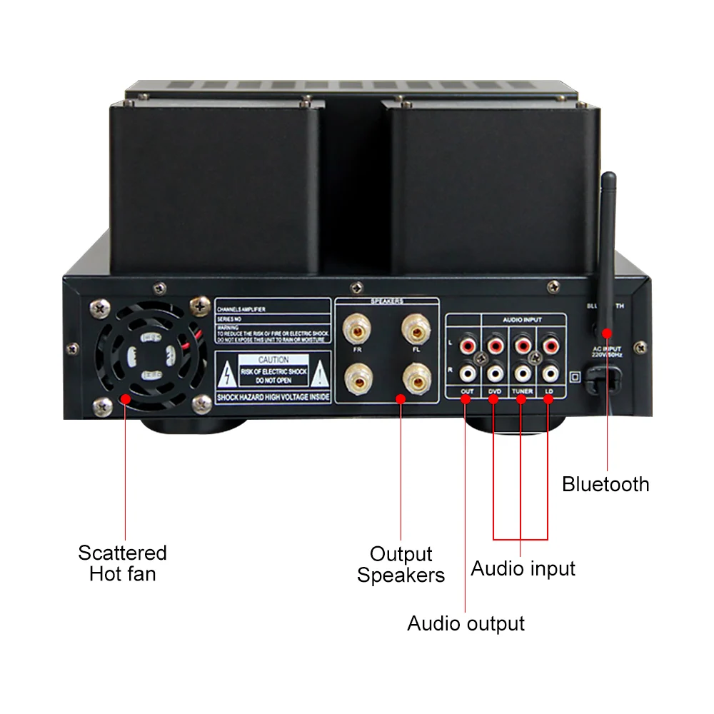 AIYIMA HIFI Bluetooth усилитель 6J4P звука трубные усилители 160 Вт Класс AB Усилитель мощности