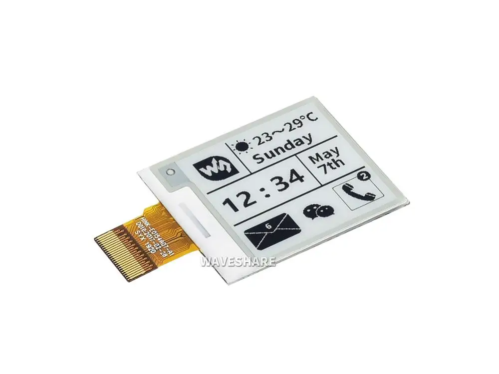 Waveshare 1 54 дюймовый E Ink raw display 200x200 пикселей Электронная бумага без PCB SPI интерфейс