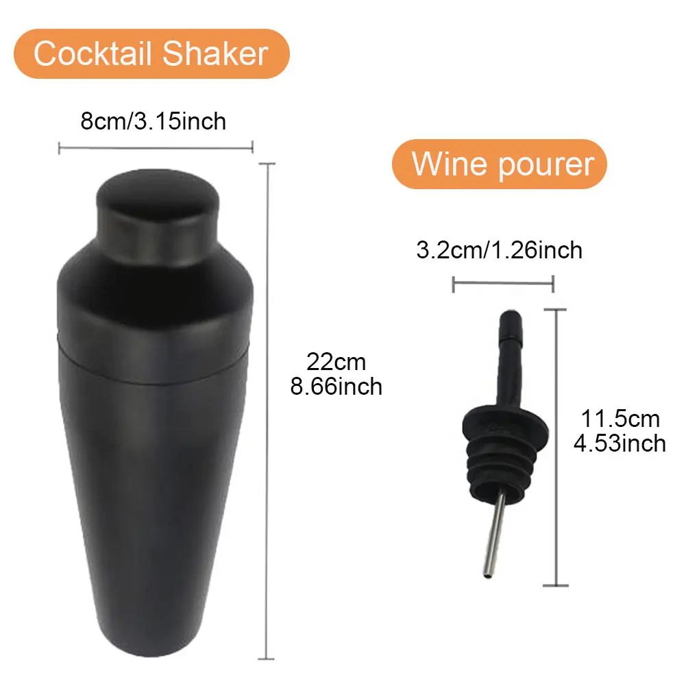 

8pcs Professional Ice Tong Home Accessory Bar Tool With Strainer Party Wine Pourers Cocktail Maker Set Gift Stainless Steel