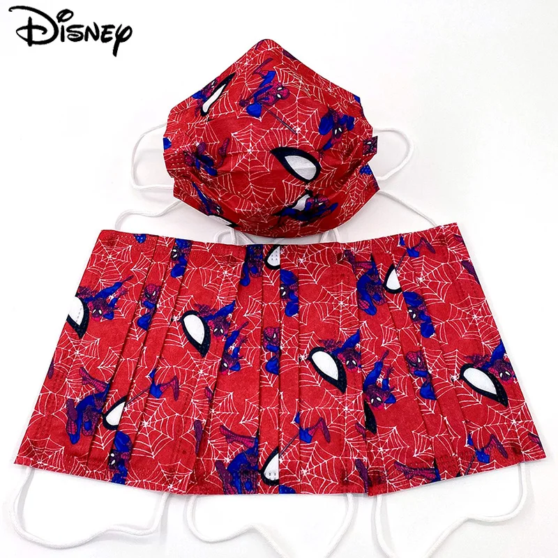 

Red Spiderman Disposable Children's Mask Superhero Cotton 3 Layers Cartoon Face Cover Outdoor Dust-proof Filter Mask For Boy