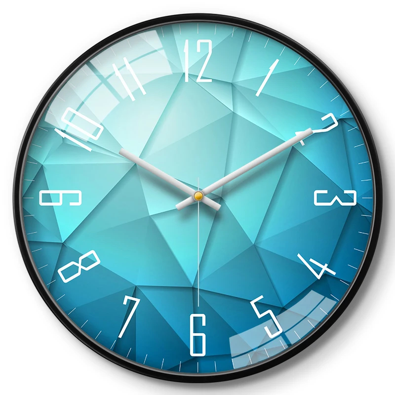 Большие настенные часы для гостиной современные тихие металлические