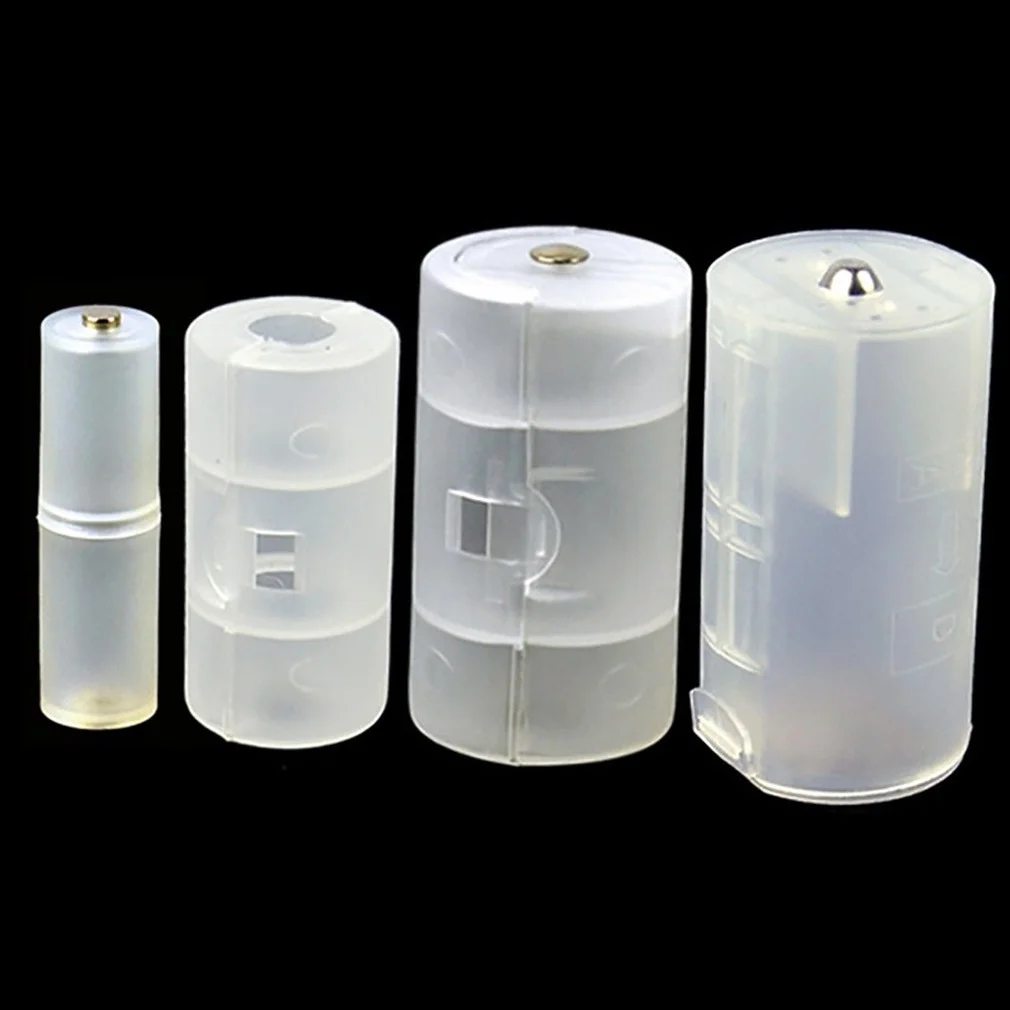 

4pcs AAA to AA to C D Battery Adapter Battery Combination Box Size Battery Adaptor Holder Case Converter Switcher