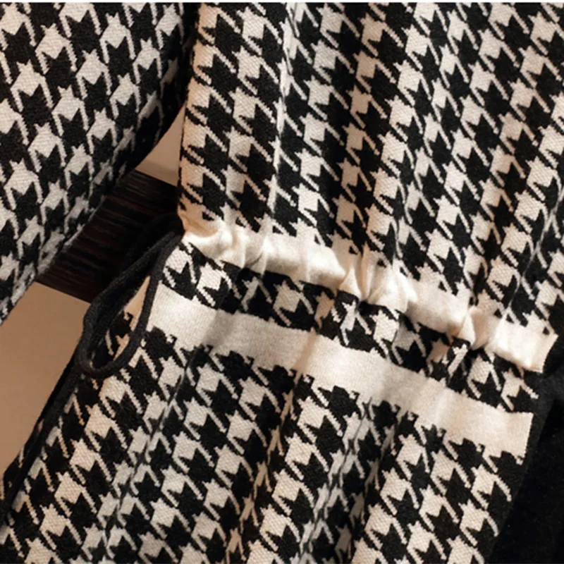 Женское трикотажное зимнее теплое платье с длинным рукавом | Женская одежда