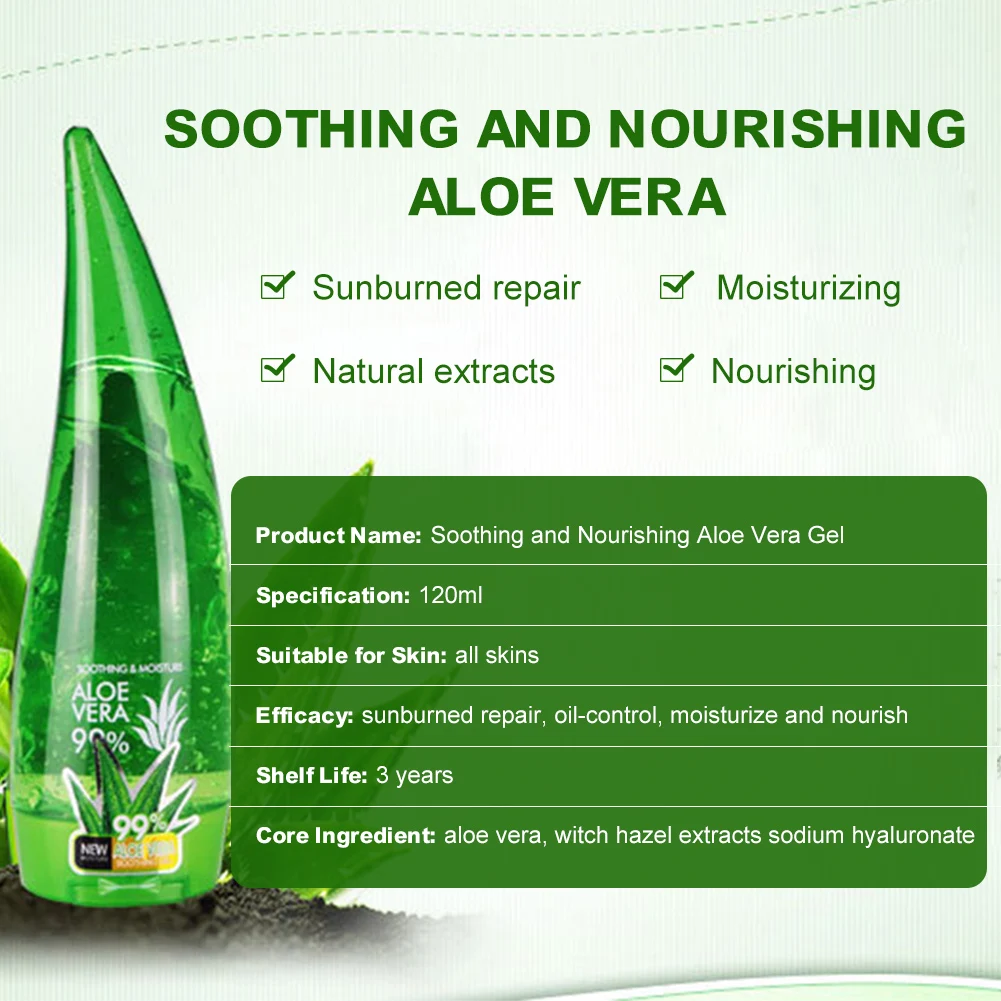

Aloe Vera 99% Foam Facial Cleanser Shrink Pores Oil Control Moisturizing Acne Blackhead Removal Hydration Cleansing Skin Care