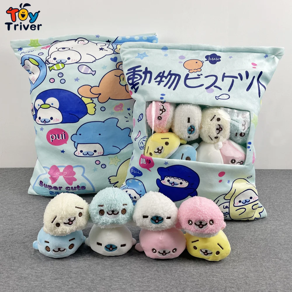 Японская подушка с морским львом морской котик Морская собака плюшевые игрушки