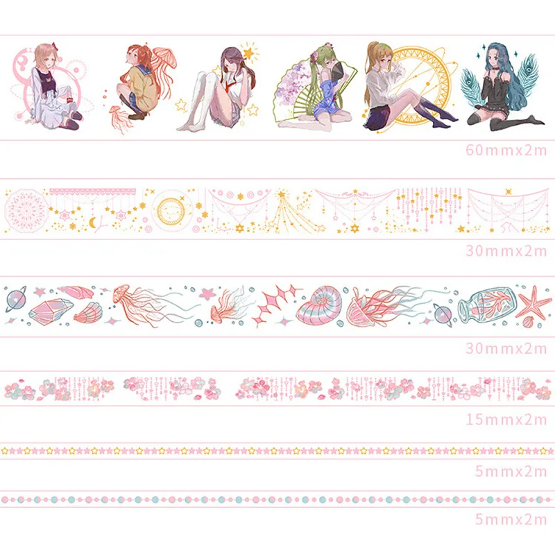 

Creative Masking Tape Sticker Set DIY Scrapbooking Hand Account Paper Tape Gift Box Decoration