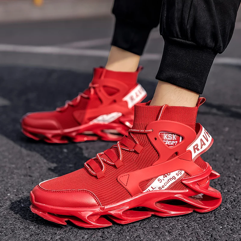 

High Top Men Running Shoes Outdoor Blade Men Sport Shoes Tenis Masculino Trend Comfortable Men Walking Shoes Fashion Men Sneaker