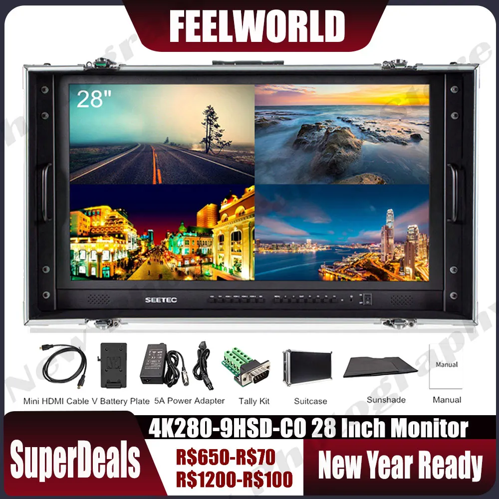 ЖК-монитор SEETEC 4K280-9HSD-CO 28 'Pro широковещательный 4K UHD 3840x2160 HDMI-совместимый вход для режиссера видеонаблюдения