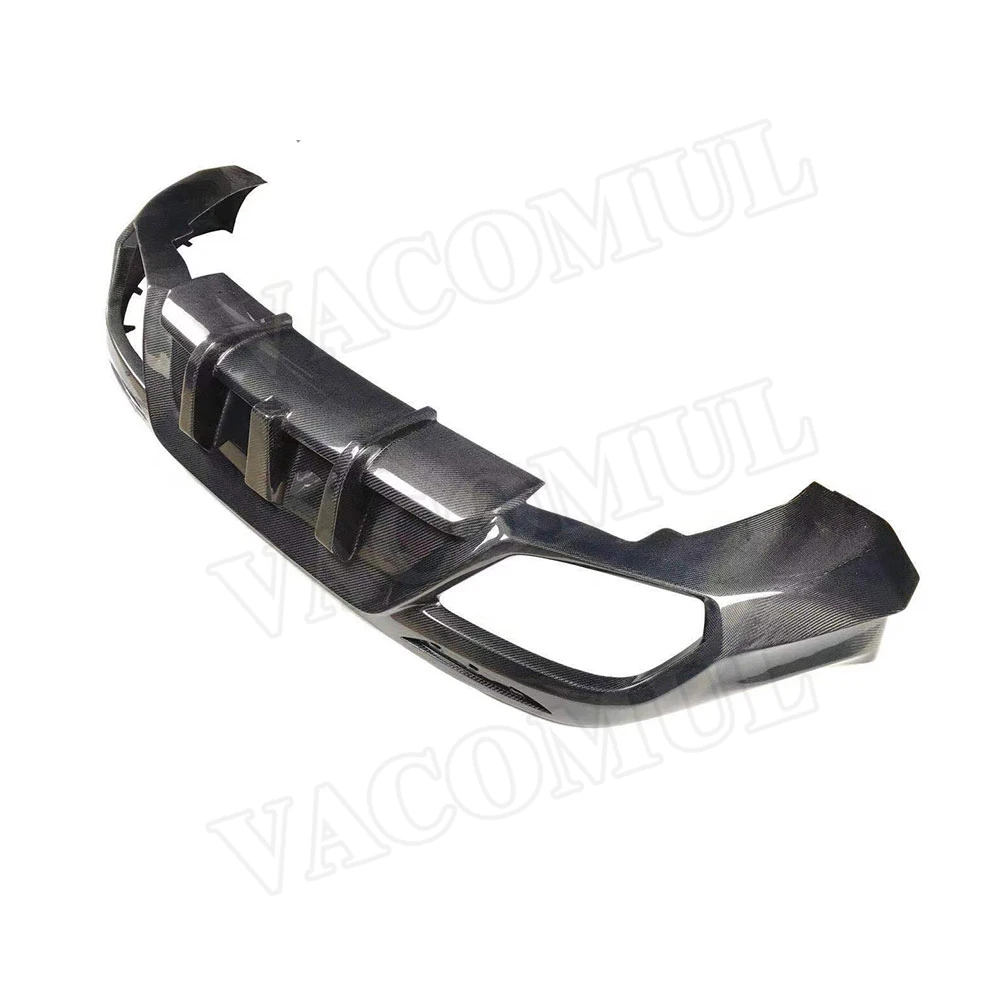 

Carbon fiber Rear Diffuser For Alfa Romeo Stelvio 2017 2018 2019 FRP Fins Shark Style Skid Plate Car Bumper Guard Car Styling