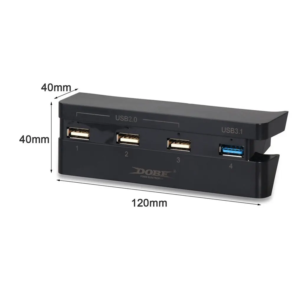 

Super High Speed 4 in 1 USB Hub Suitable for Sony Playstation 4 Slim PS4 Slim Console Black Controller Accessory USB 2.0