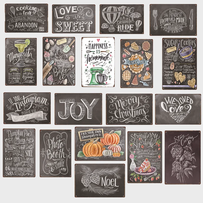 

Custom Plaque LOVE SWEET Cake Food Vintage Metal Tin Signs Home Bar Pub Kitchen Decorative Iron Plates Wall Stickers Art Poster