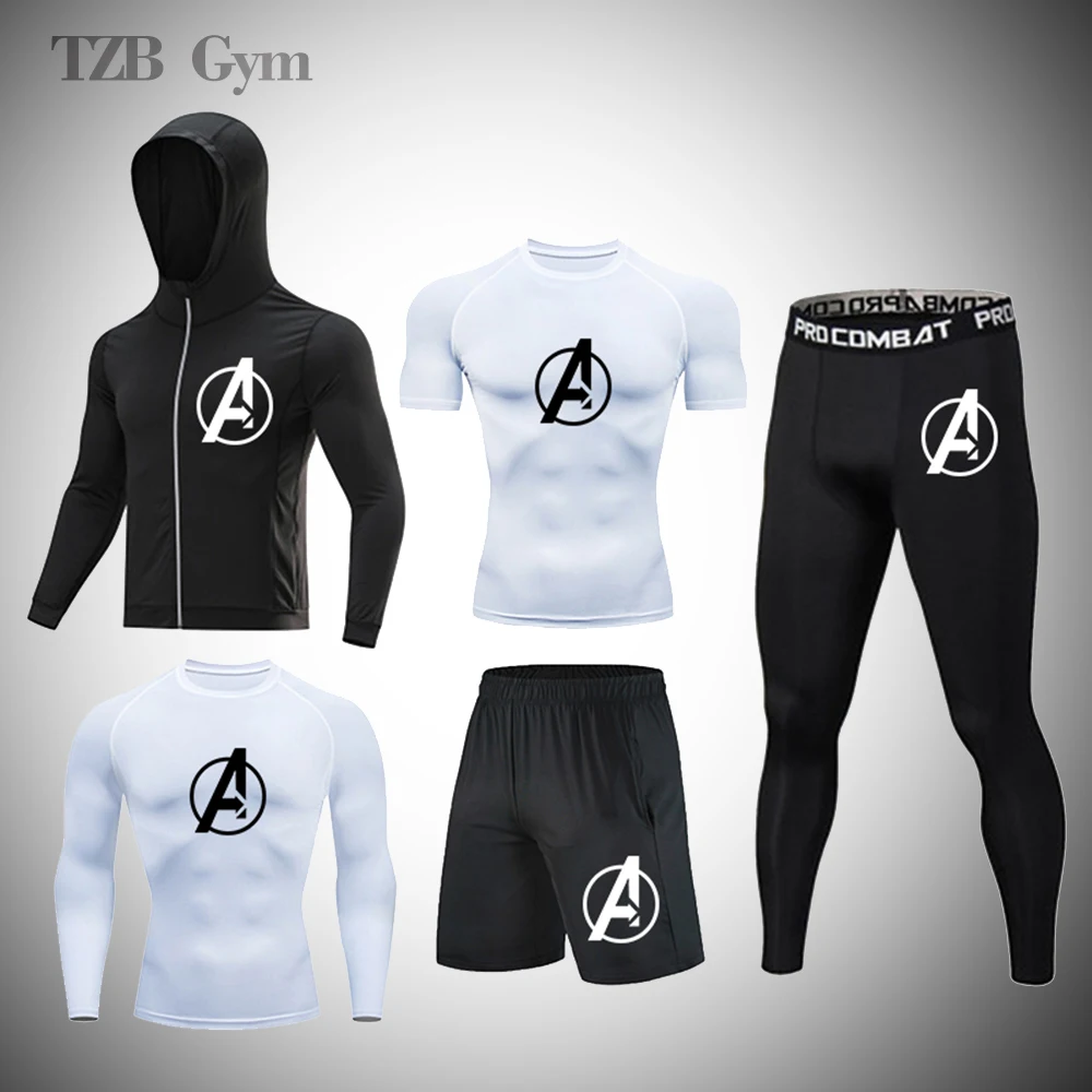 Классический мужской уличный тренировочный компрессионный эластичный