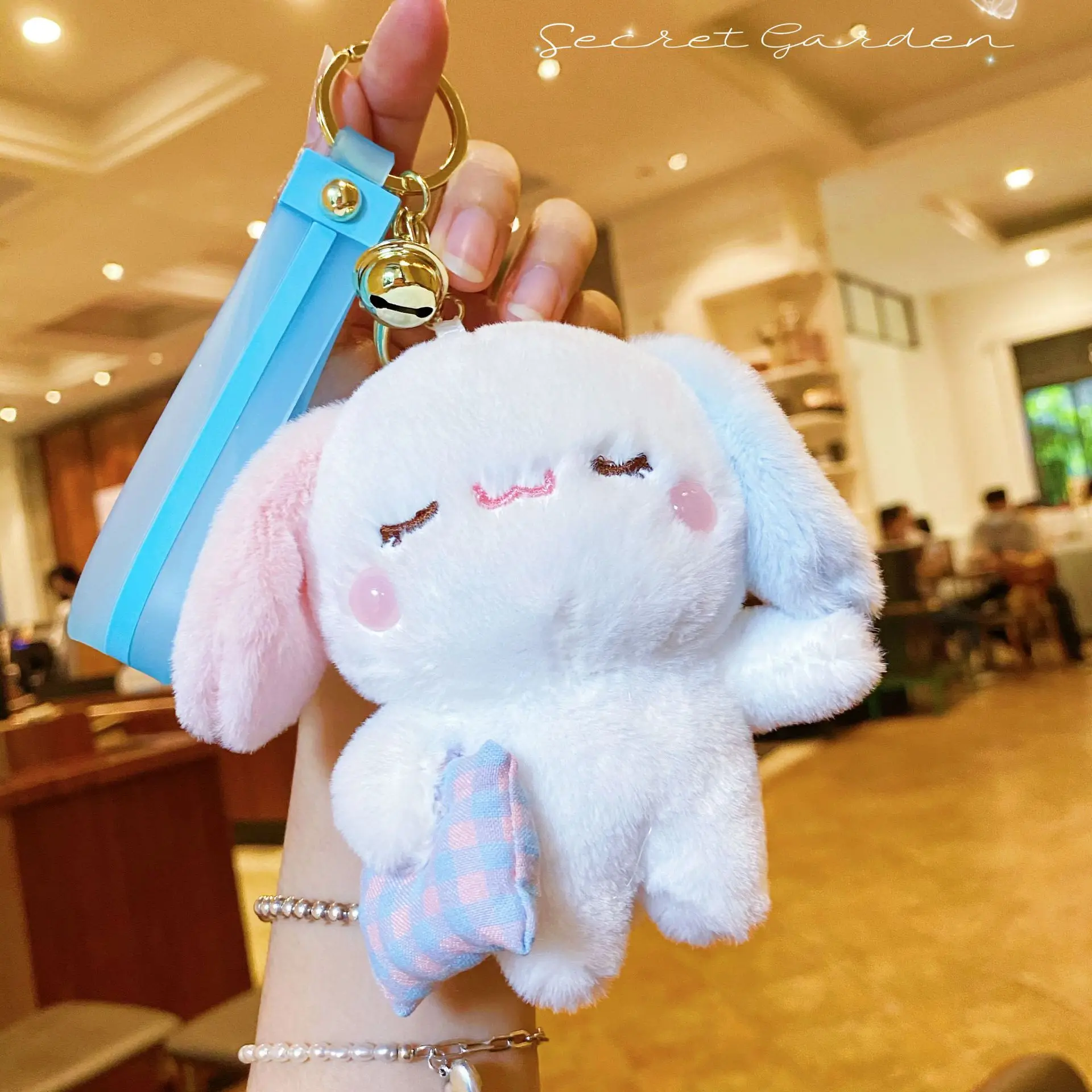 

New Cute Pillow Sleep Cartoon Cute Pet Plush Keychain Pendant Bag Hanging Couple Female Key Chain Hare