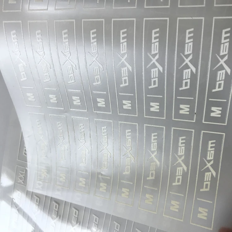 Индивидуальные этикетки для стирки одежды термотрансферные пластиковые размера