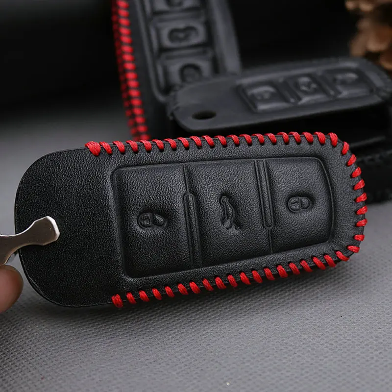 Кожаный чехол для автомобильного ключа VW CC T5 Polo Tiguan Golf 4 5 6 7 MK7 GTI MK4 Amarok Passat 2018 2019 2020