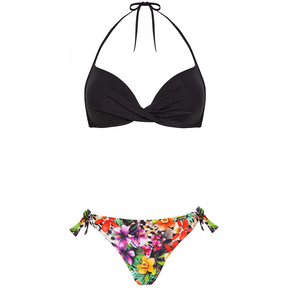 

Black Bikinis Women Two Piece Swimwear Sexy Push Up Swimsuit Summer Beach Bathing Suit Plus Size Bikini S~2XL