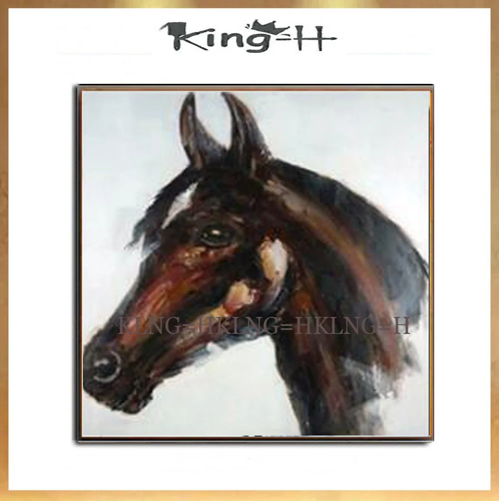 

Horses Abstract Oil Painting Wall Home Decor Picture Modern Black black Horse Oil Painting On Canvas 100% Hand painted No Framed
