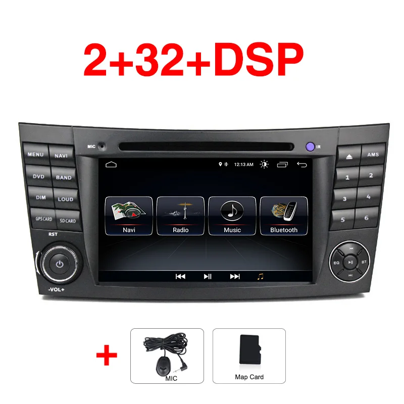 HD 1024*600 сенсорный автомобильный dvd-плеер с экраном для mercedes w211 Android 9 Мультимедиа W209 W219 3g wifi радио стерео gps DVR - Цвет: 32G