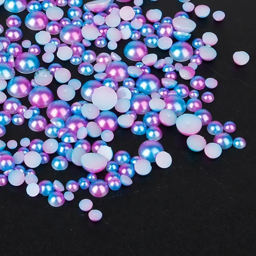 Высококачественные полукруглые имитация жемчуга 3/4/5/6/8 мм плоские для альбома