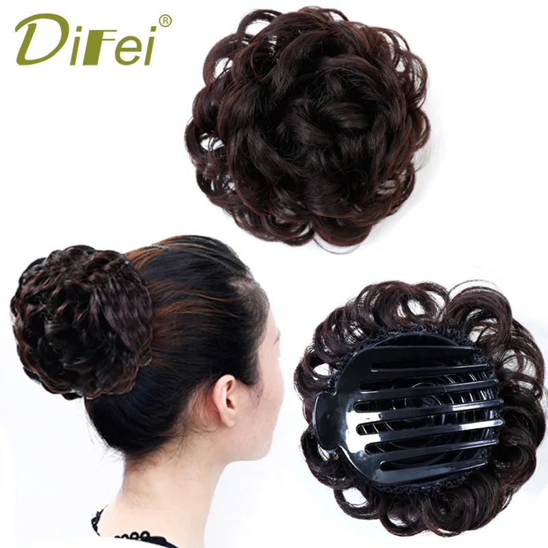 DIFEI 4 цвета синтетический шиньон для женщин высокотемпературный волокнистый