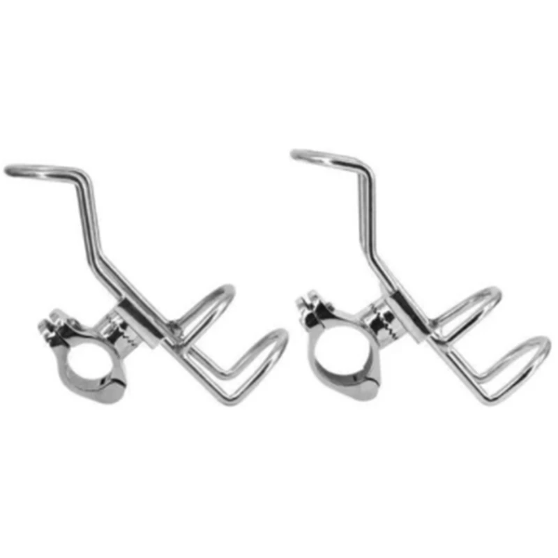 

2 Pieces of Fishing Equipment, Marine Stainless Steel Fishing Rod Holder, Adjustable Monorail Holder