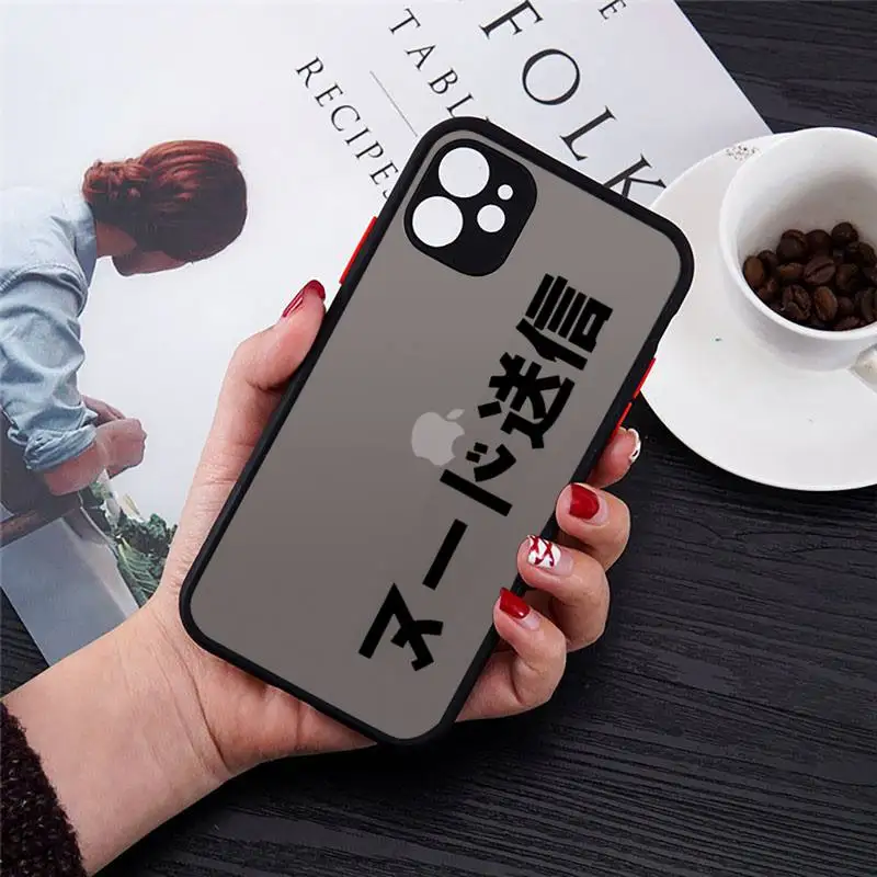 

Japanese Harajuku Manga Comics Phone Case Matte Transparent for iPhone 7 8 11 12 s mini pro X XS XR MAX Plus cover funda