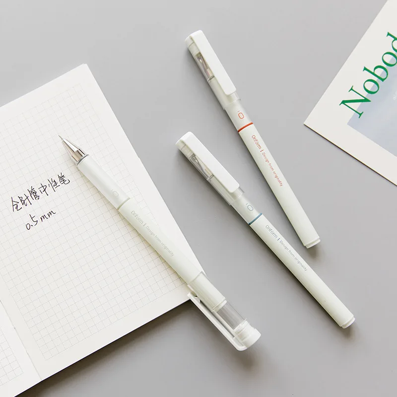 Ручка гелевая в стиле MUJI 0 5 черно белая с узором| |