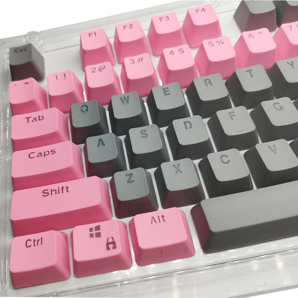 Новинка черно-розовая механическая клавиатура с подходящими цветами на заказ PBT