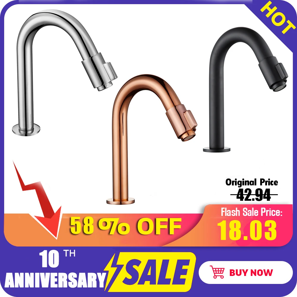 Одиночный холодный кухонный кран латунный для ванной комнаты раковины одиночный