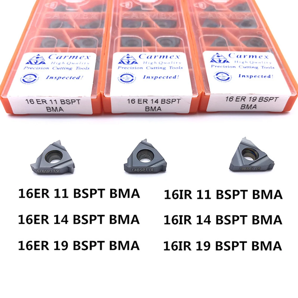 10 шт. 16ER 16IR 11 14 19 BSPT BMA лезвие из карбида вольфрама CNC обрабатывающий токарный