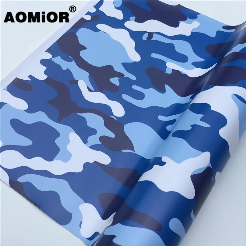 Синяя камуфляжная Автомобильная виниловая пленка в рулоне автомобильная