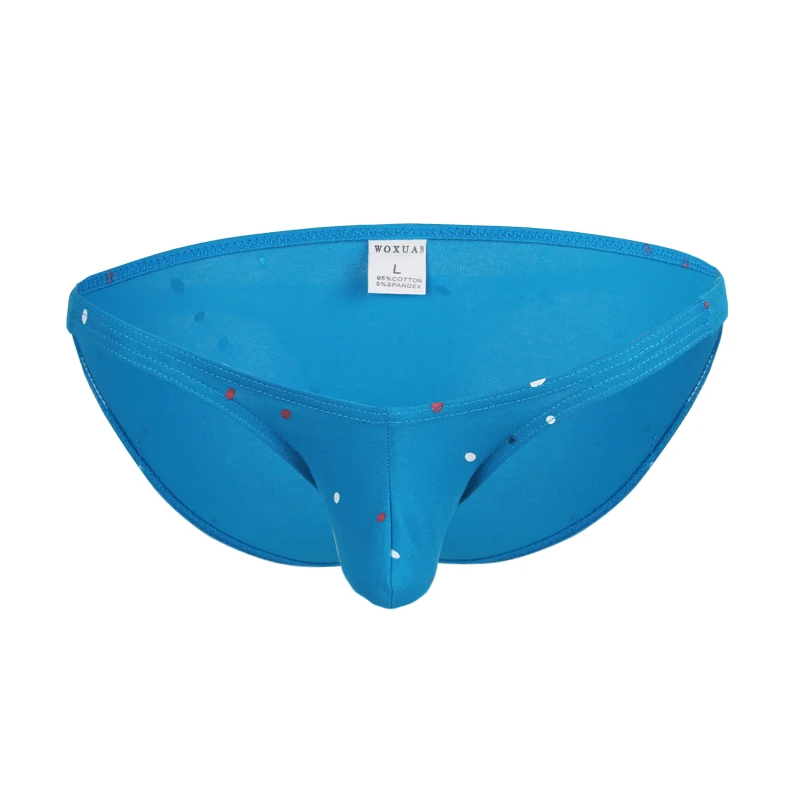 3PCS Mens Briefs Underwear Breathable Cotton Print Underpants Bulge Penis Pouch Low Waist U Convex Panties Jockstrap Gay Homens