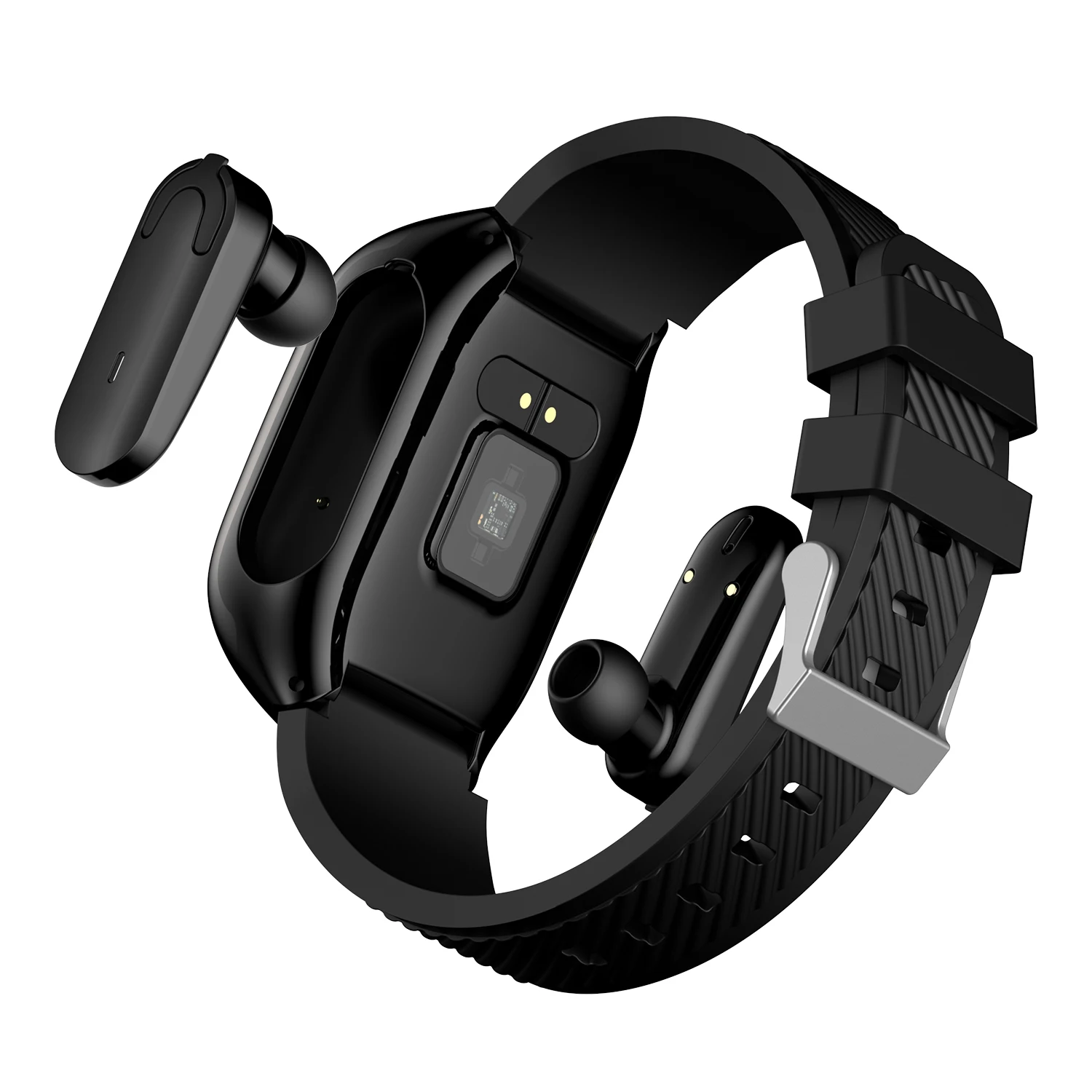 2 в 1 умные часы TWS наушники Bluetooth BT5.0 Спортивный Браслет фитнес трекер монитор
