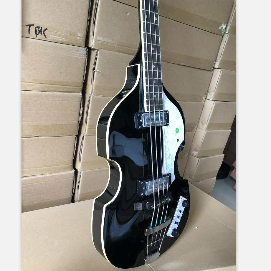 Новинка глянцевый черный бас Hofner BB2 изготовленный в Германии для скрипки