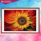 5D сделай сам, круглая алмазная живопись, искаженный Подсолнух, круглая Алмазная вышивка, цветок, Набор для вышивки крестиком стразы, мозаика для дома