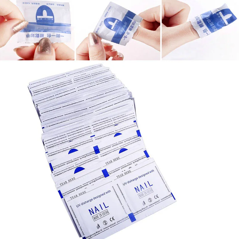 

1bag Disposable Nail Polish Remover Wraps Convenient Soak Off Gel Nail Polish Removal Nail Degreaser Cleaner Nail Art Tools #205