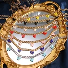 Женское винтажное ожерелье-чокер ZOVOLI, цепь для тенниса с подвеской-бабочкой, очаровательное Ювелирное Украшение в стиле бохо