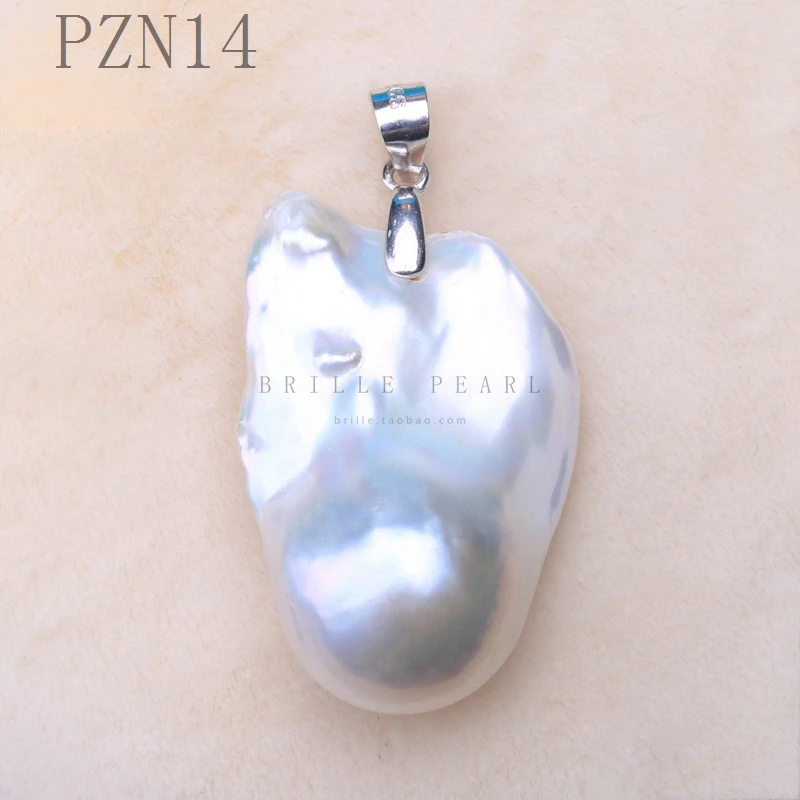 Подвеска ручной работы из стерлингового серебра 925 пробы в форме барокко