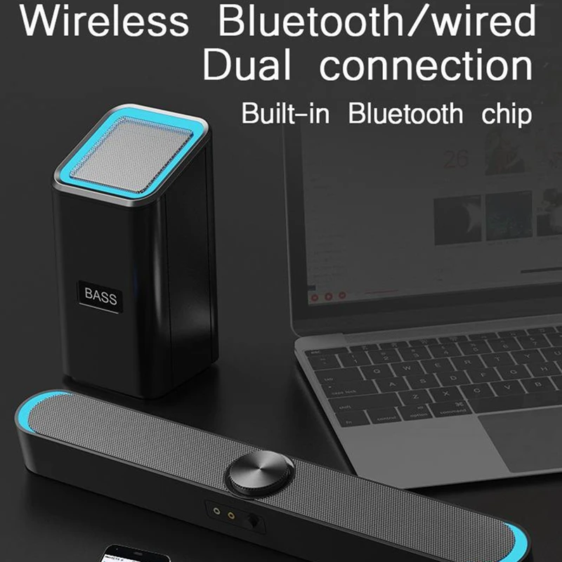 D 238 Bluetooth Звуковая Панель с реверсивным звуковым Беспроводной Динамик басовый