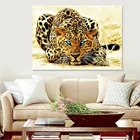 Леопардовая живопись на холсте, домашний декор, животное, живопись, настенные картины для гостиной, холст, живопись