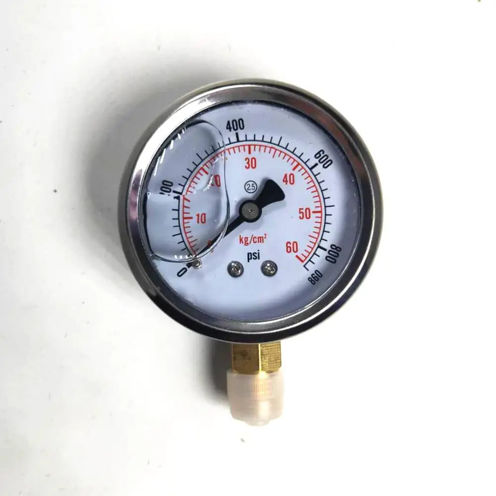 

Манометр для заправки масла PT1/4, 1 шт., 0-60 кг, 860psi, внешняя резьба