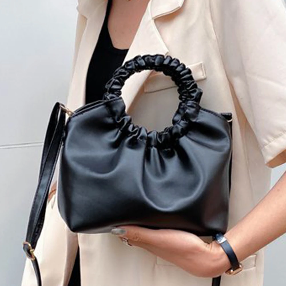 

Luxury Handbag Women Bags Designer Solid Color Crossbody Bags for Women 2021 Round Handle Clutches Shoulder Bag Tote Purses New