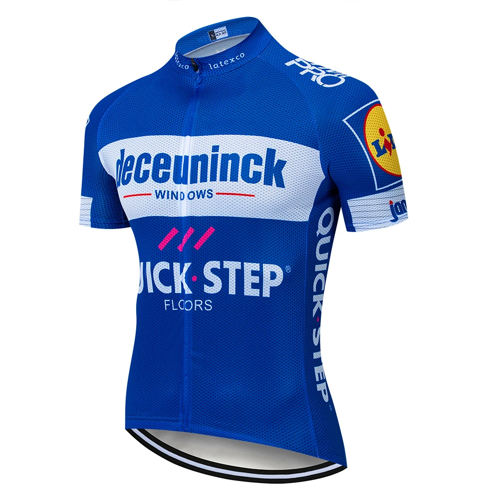 Мужская велосипедная Джерси Quick Step Deceuninck профессиональная командная дышащая