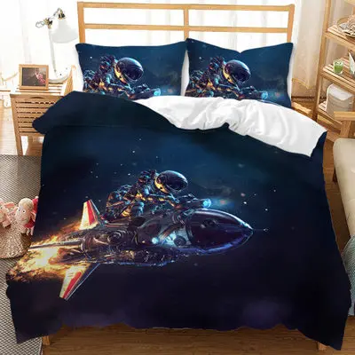 3D Galaxy пододеяльник набор из 3 предметов комплекты постельного белья с узором