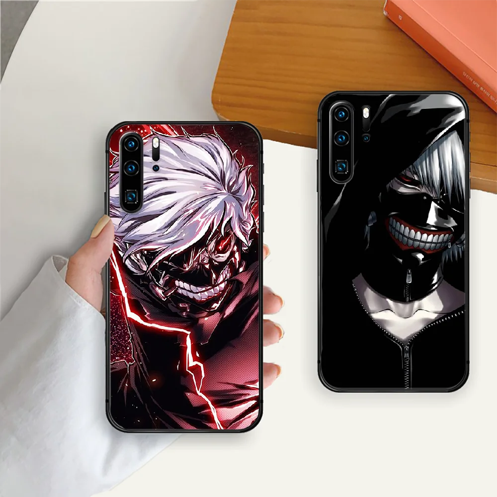 

Tokyo Ghoul Trendy Anime Phone Case Cover For Huawei P 10 20 30 40 Mate Lite Pro Smart Z 2019 Black Cover Shell