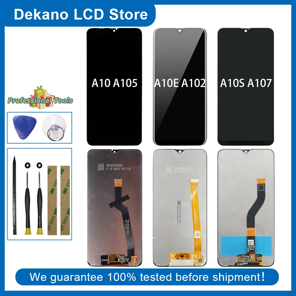 

ЖК-дисплей для Samsung Galaxy A10, A105/A10S, A107/A10e, A102, 2019 дюйма, сенсорный экран, дигитайзер, панель в сборе, инструменты, клей, черный
