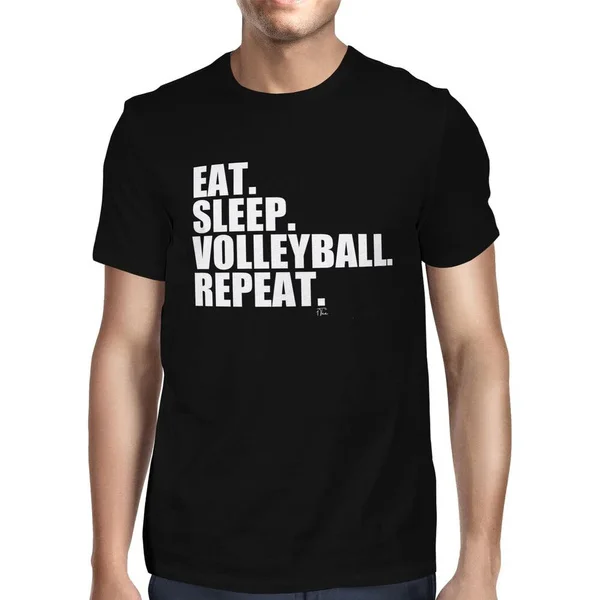 

1Tee Mens Eat Sleep Volleyball Repeat T-Shirt