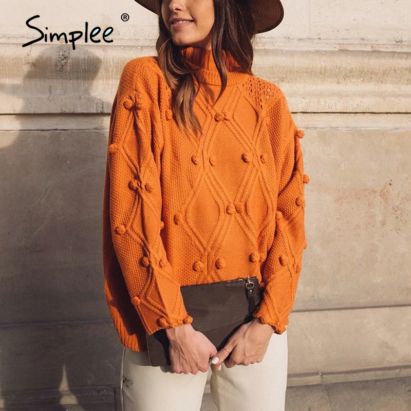 Женская водолазка Simplee осенний зимний женский модный повседневный джемпер с