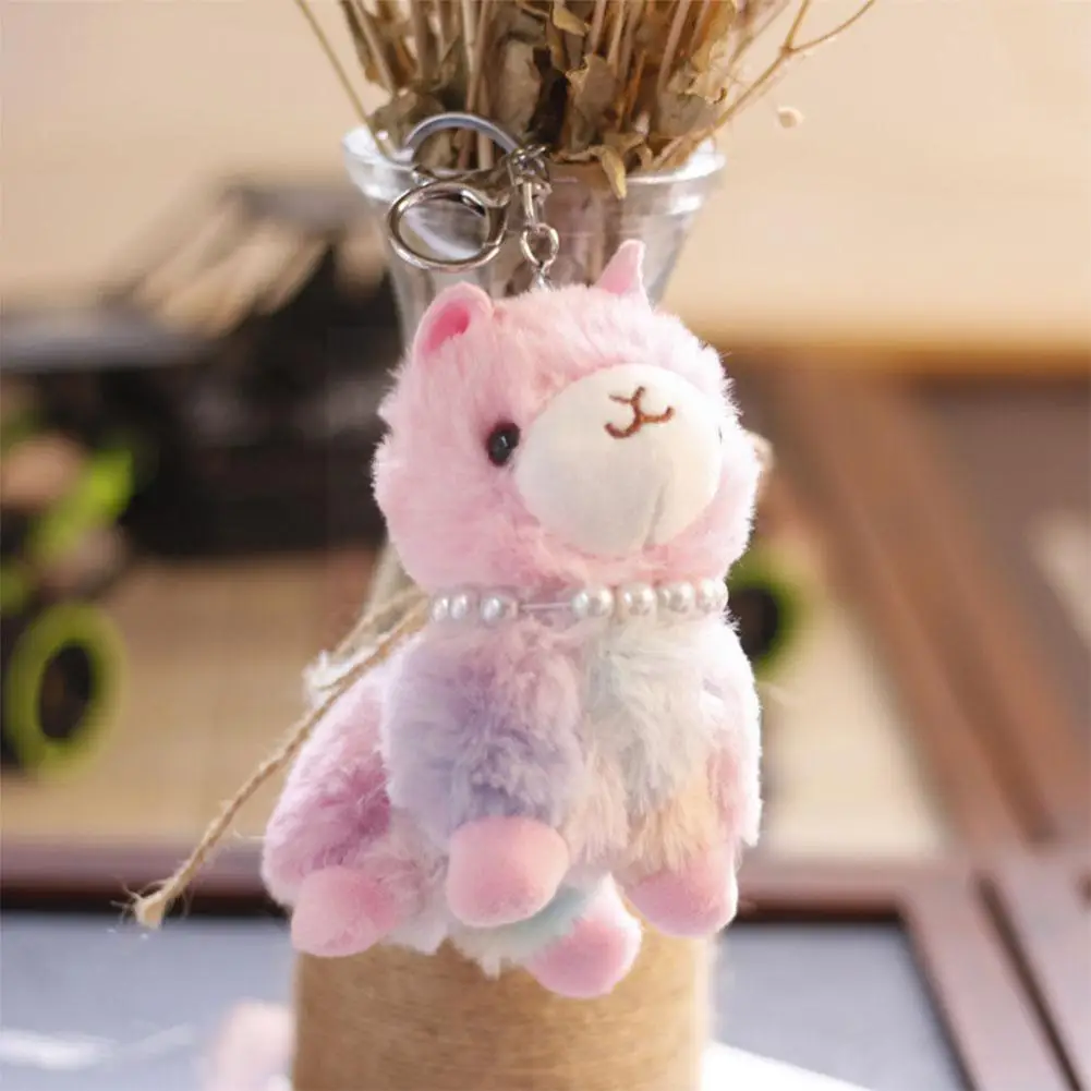

Plush Toy Animal Plush Stuffed Toys Cute Alpaca Pendant Schoolbag Cartoon Ornaments T4S6